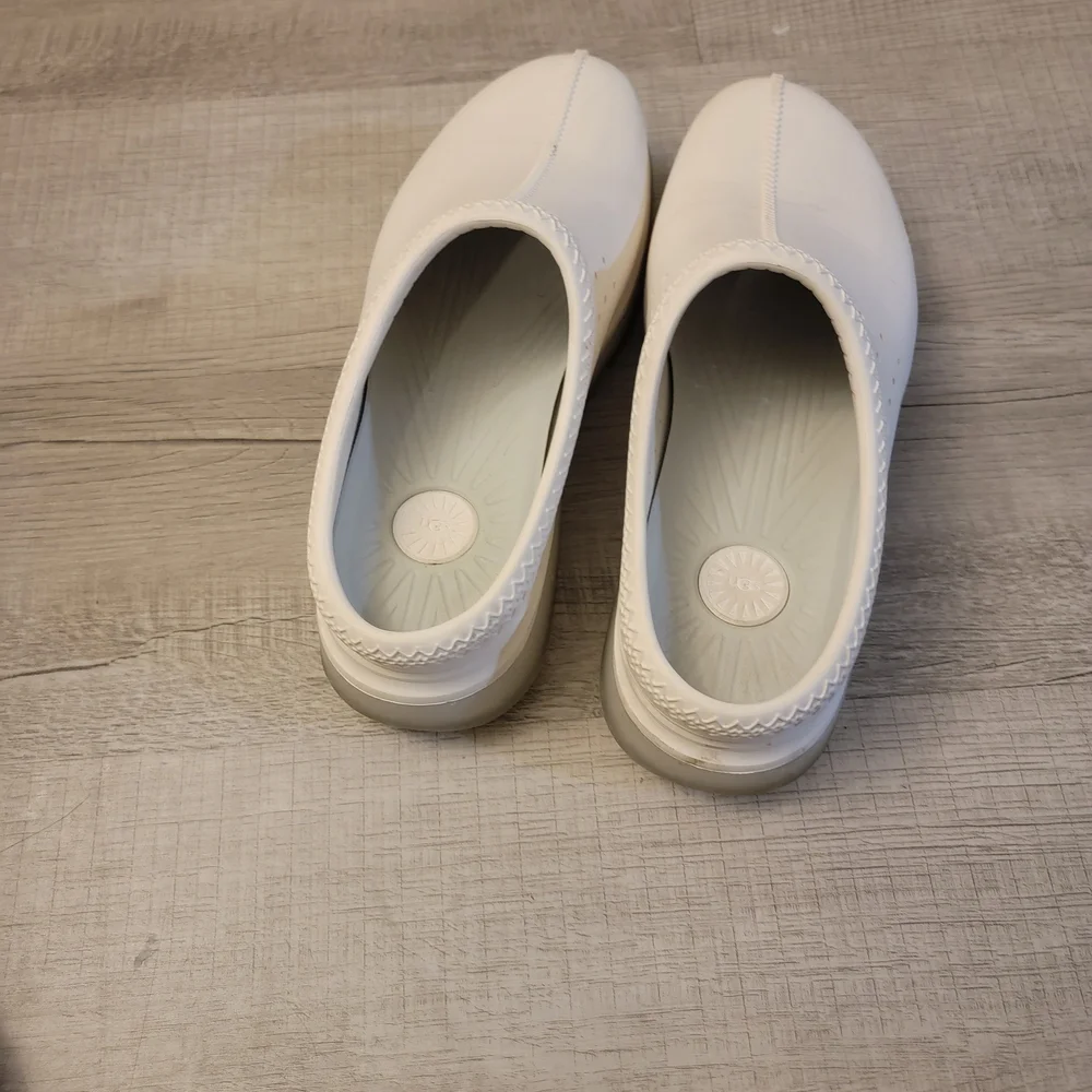 UGG White Slip-On Clog Sandals